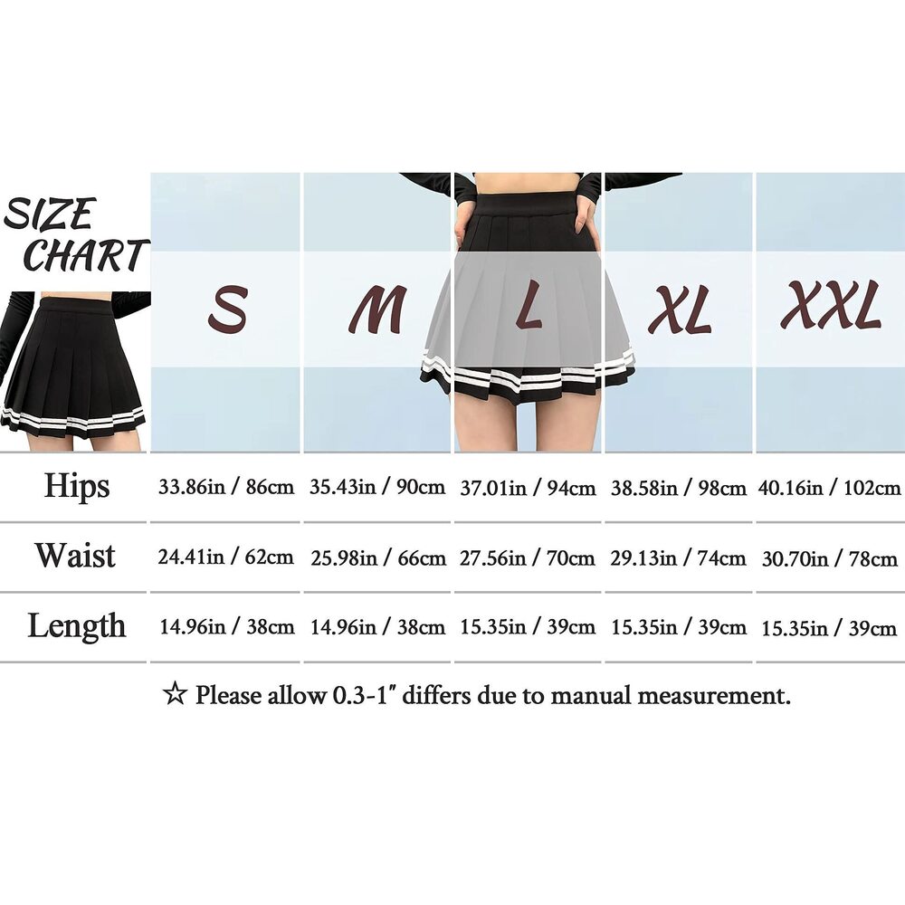 5308 Mini Pleated Skirts Goth High Waist A Line Striped Skirt School - Picture 3 of 8